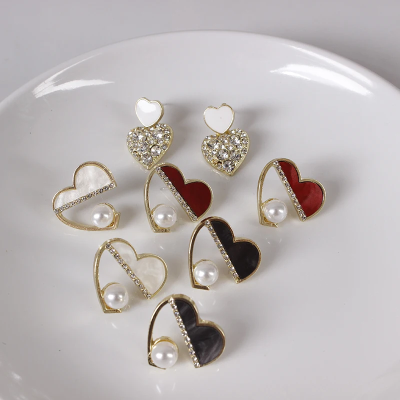 

2020 new retro earrings enamel love heart-shaped earrings acrylic resin girl jewelry accessories gifts