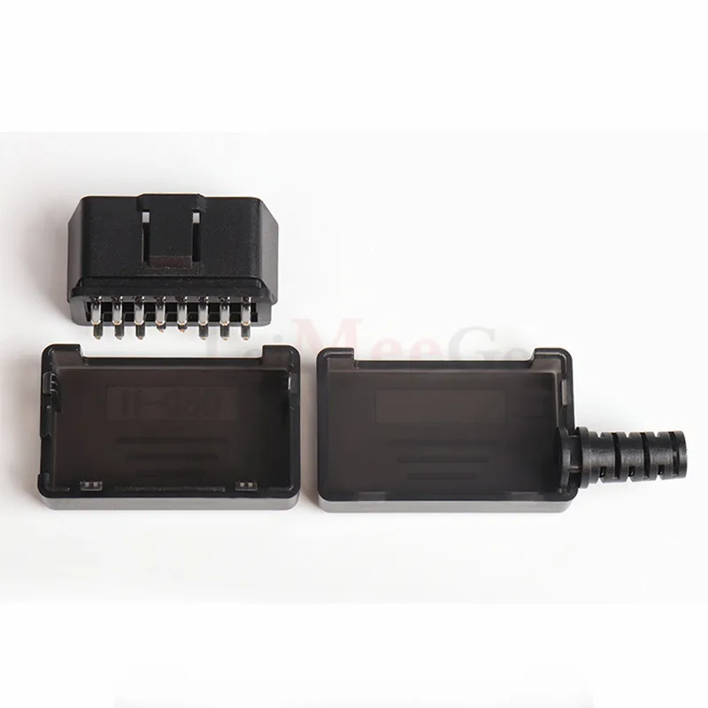 16pin OBD2 Male Connector Plug 90 Degree Right Angle J1962m with Snap Enclosures Diagnostic Cables Tool Car Adapter |