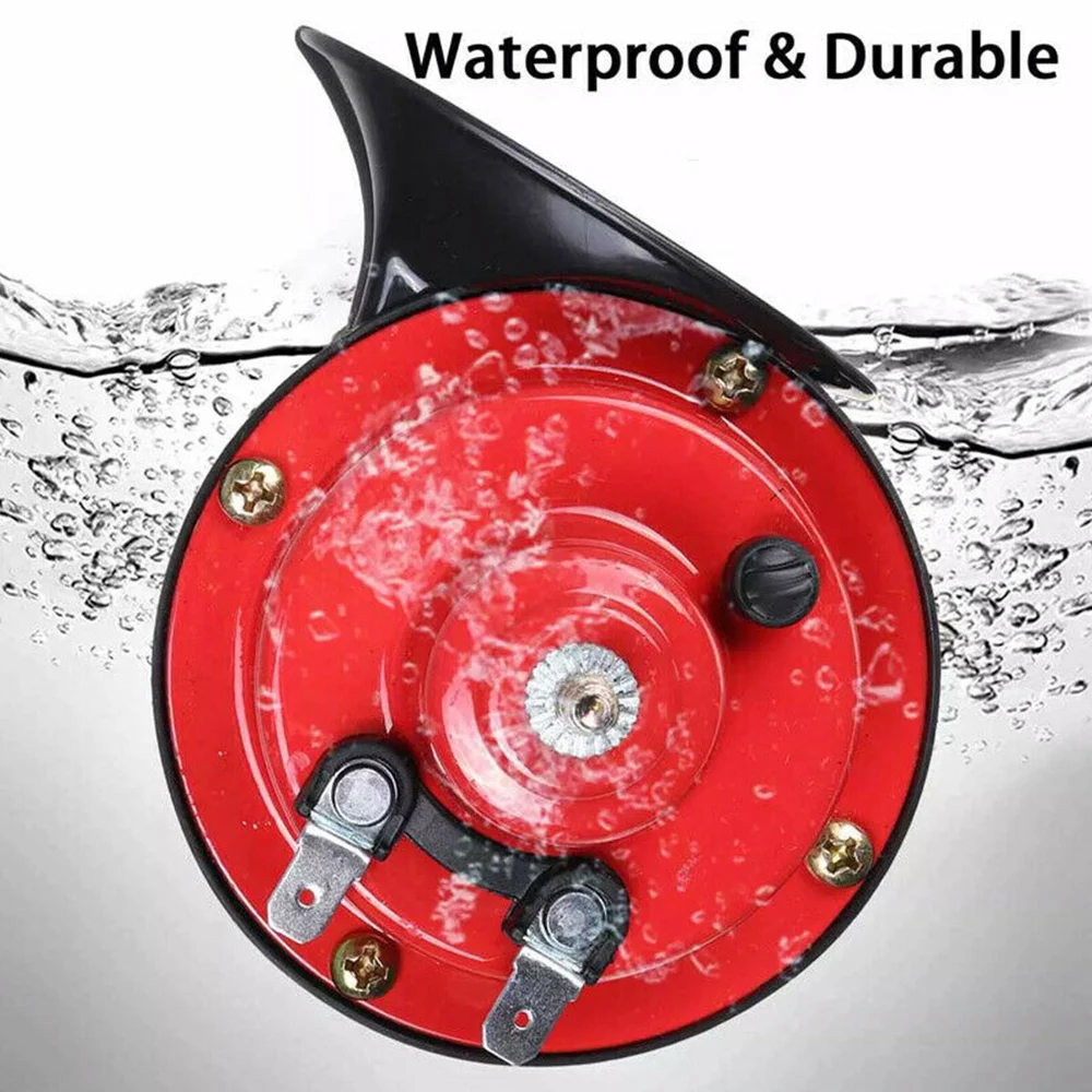 

2pcs 120DB Air Snail Metal Horn Car Horn 12V Truck Lorry SUV RV Train Truck Boat Trumpet Auto Accessories