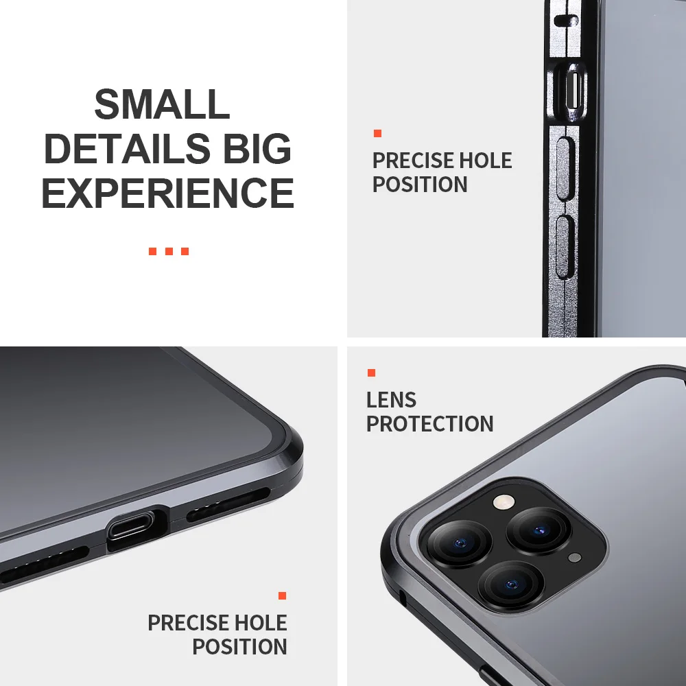 KISSCASE Magnetic King Glass Phone Case For iPhone 11 Pro MAX Tempered Cases XR 7 8 6 6S Plus X XS Back Covers |