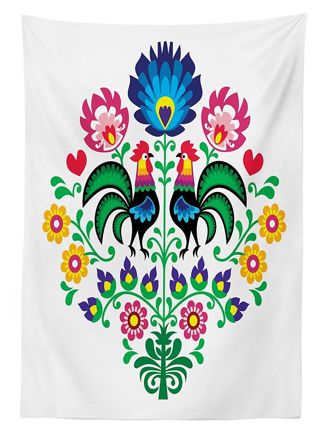 Gallos Декоративная скатерть польский вышивка петухи Сад Счастливый модный