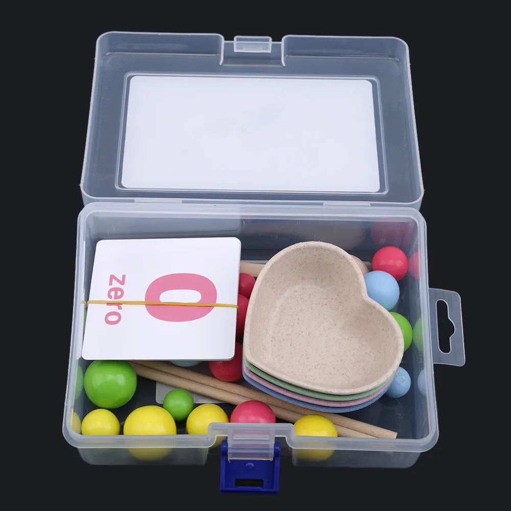 

Baby Puzzle Toys Practice Chopsticks With Beans Life Skill Wooden Toys For Toddler Clip Balls Infant Early Educational Math Toys