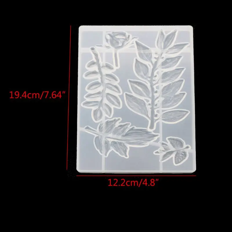 Роза цветок листья кулон эпоксидная смола силиконовая форма для изготовления