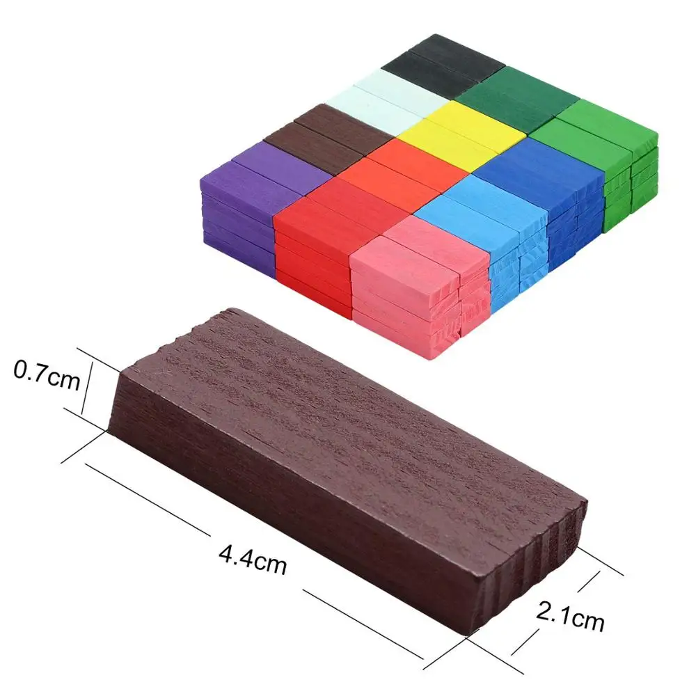 Игрушки домино 240 шт. DIY смешанные цвета дети креативные деревянные строительные