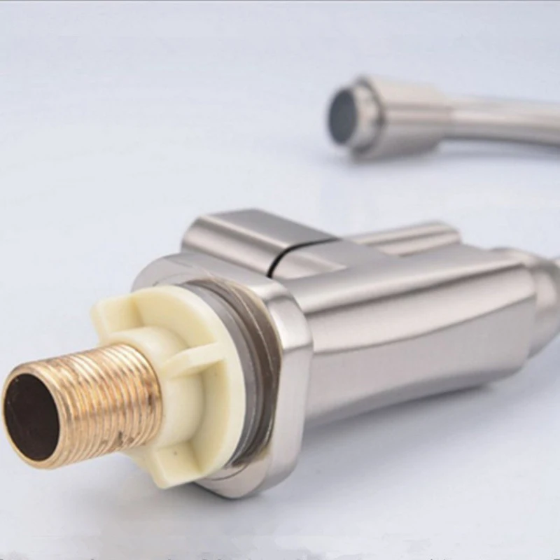 

Faucet Tap Sprayer Cold Single Hole Brushed Surface Durable for Home Kitchen Sink Brushed faucet J99Store