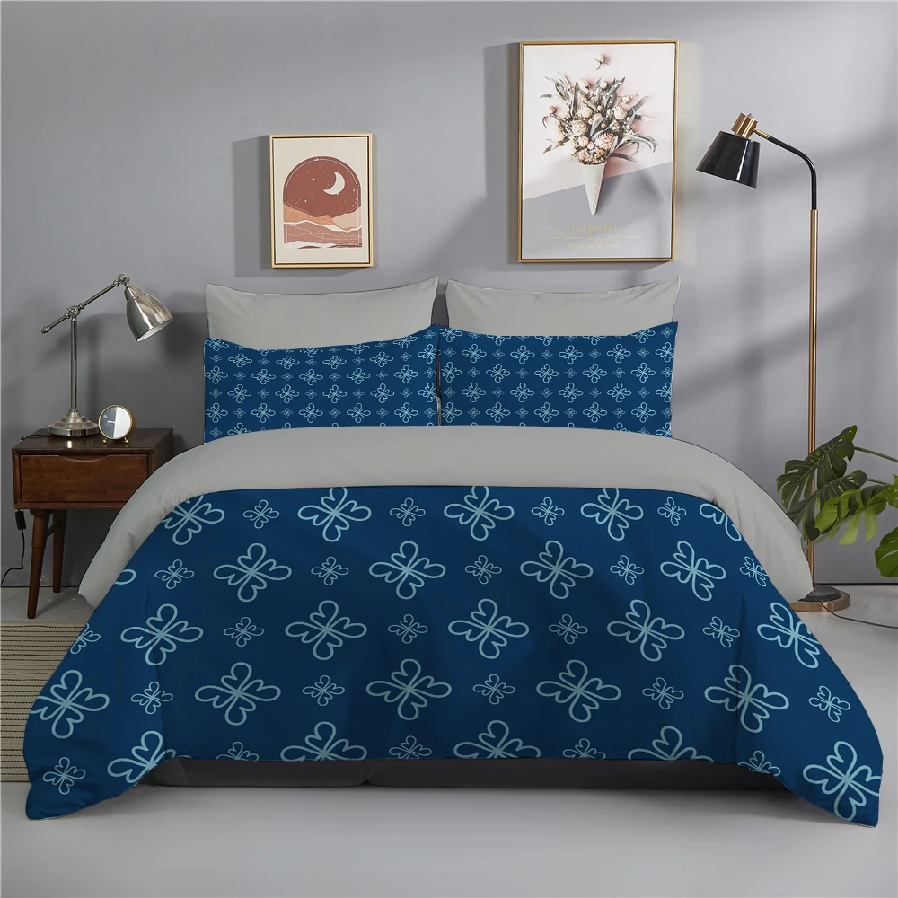 

ZEIMON Luxury Geometric Floral Pattern 3D Bedding Set Twin Queen King Size Comforter/Duvet Cover Pillowcase Home Textiles
