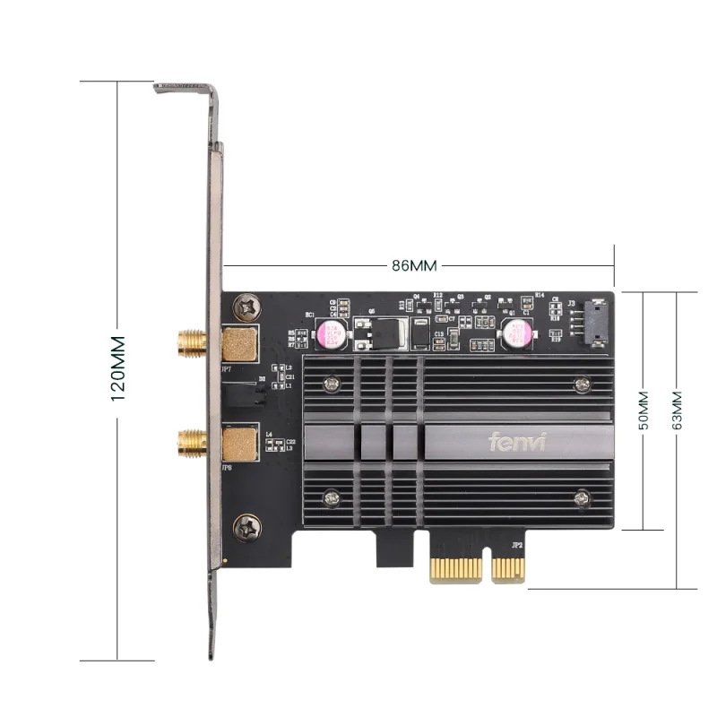 Двухдиапазонный 2974 Мбит/с беспроводной AX200NGW PCIE сетевой адаптер с Intel Wi-Fi 6 AX200 2,4 Гбит/с 802,11 ac/ax BT 5,0 Настольный FV-AX3000