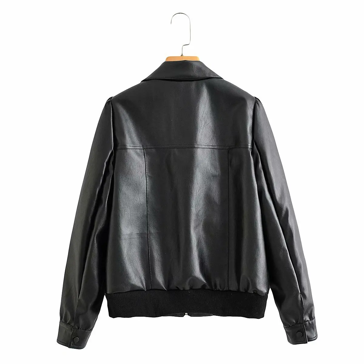 

Leather female short2020Autumn and winter black small leather coat