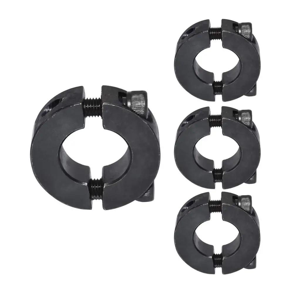 4Pcs Double Split Setscrew Shaft Collars Bore 1/4 3/8 1/2 5/8 3/4 7/8 1 Inches Oxide Set Screw Style |