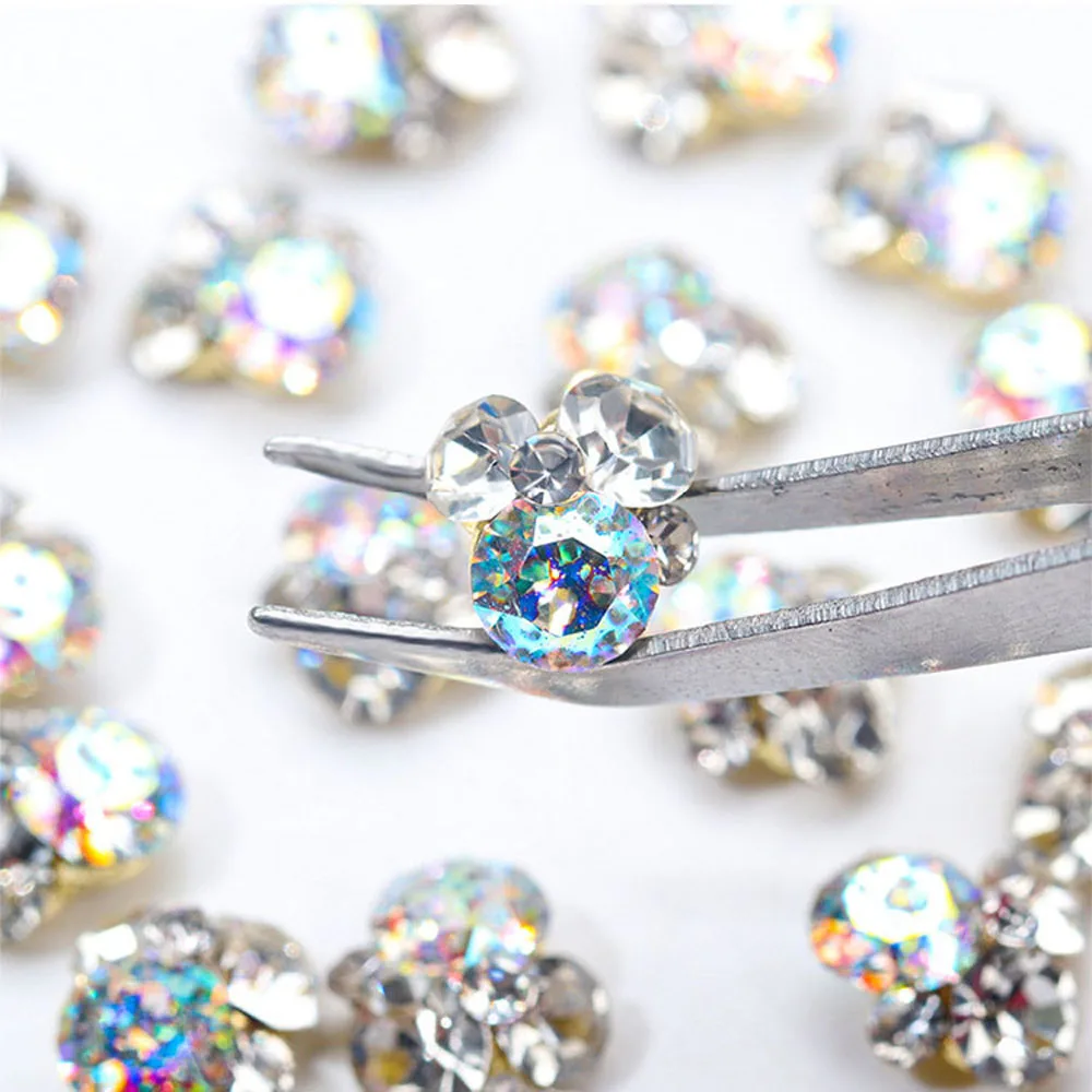 

10 Pieces Of 3D Shiny Crystal Diamond Classic Rhinestone Manicure Jewelry Accessories DIY Charm Nail Art Decoration