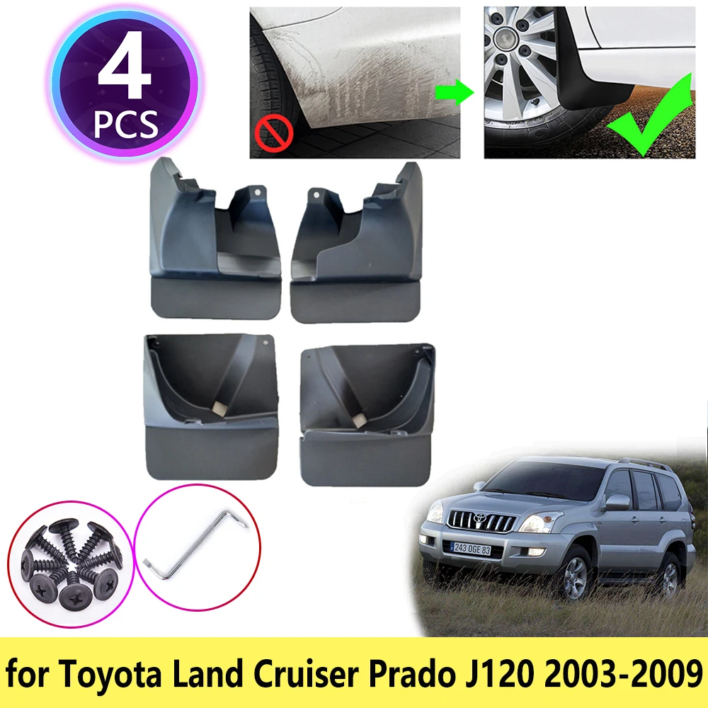 Брызговики для Toyota Land Cruiser Prado 120 LC120 FJ120 2003 ~ 2009 2005 2006 | Автомобили и мотоциклы