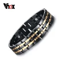 Vnox Для мужчин здоровый браслет Energy длинные Нержавеющаясталь ювелирные изделия бесплатная настроить Для мужчин t инструмент