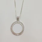 Двусторонняя подвеска сделай сам с теплопередачей в стиле хип-хоп, Сублимационное пустое ожерелье