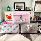 Розовая корзина для белья, сумка для хранения игрушка с бочкой, органайзер для белья, бытовая корзина для белья