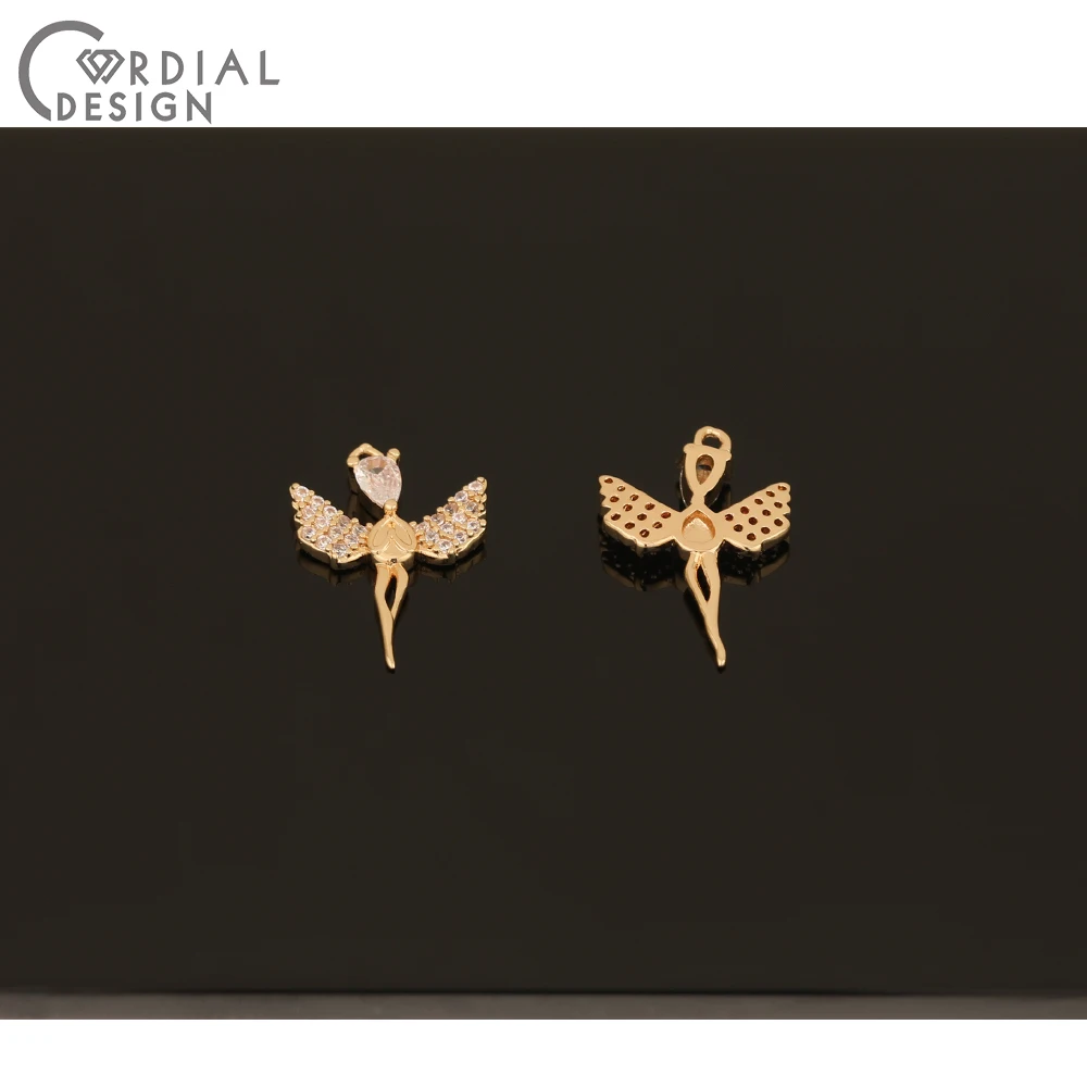 

Cordial Design 50Pcs 13*20MM DIY Pendant/Earrings Accessories/Hand Made/CZ Charms/Jewelry Findings & Components/Earring Making