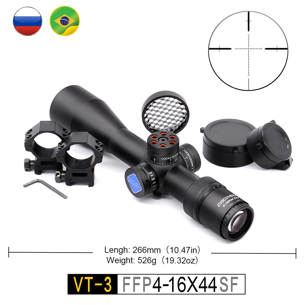 Компактный прицел AR15 с первым фокусным расстоянием VT 3 FFP 4 16X44SF короткие и легкие
