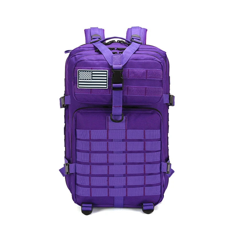 

Sports Outdoor Hiking Camping Camouflage Backpack Travel Durable Camping Climbing Military Tactical Sports Daypack Purple