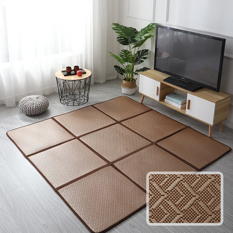 Японский Летний спальный коврик из натурального ротанга матрас для спальни