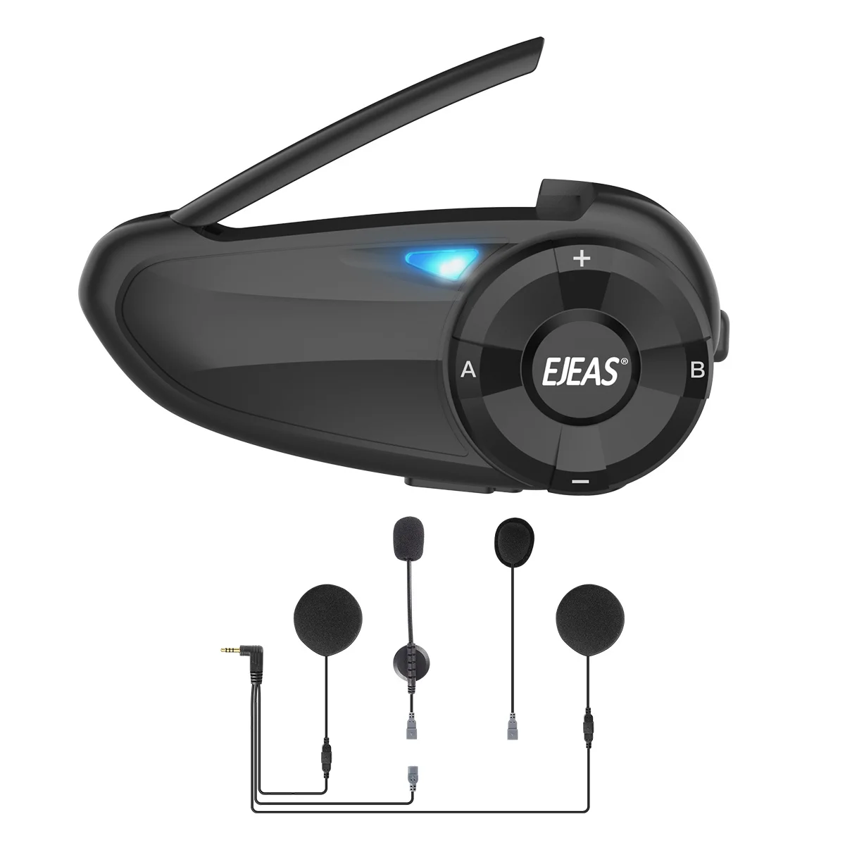 EJEAS  Q7 Motorcycle Intercom Helmet Headset Upto 7 Riders Wireless Waterproof Interphone Headsets Bluetooth 5.0 FM enlarge