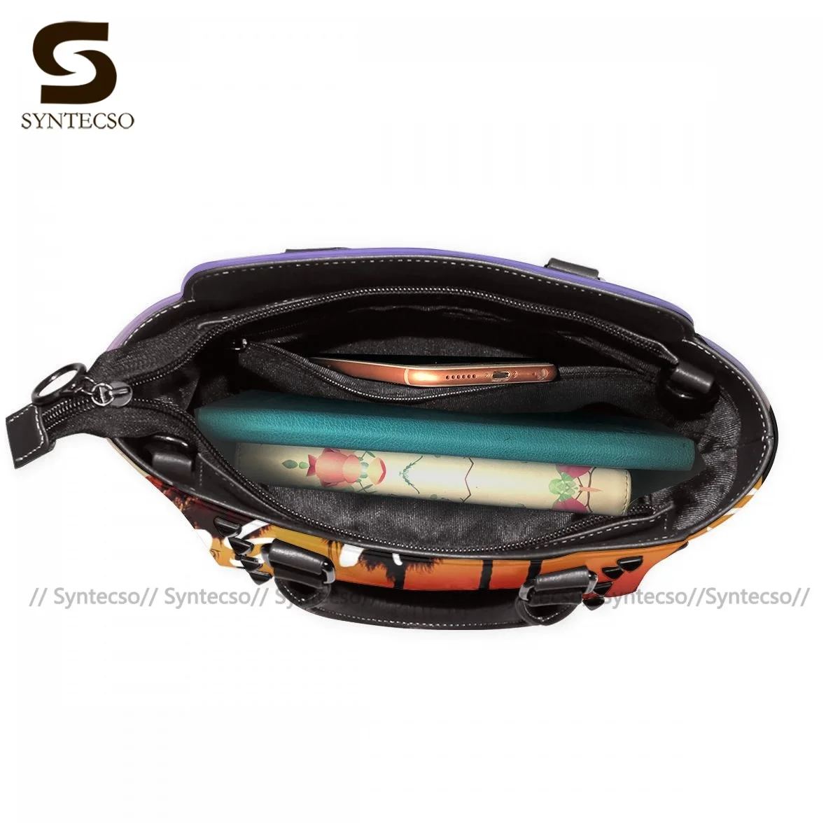 

Palm Trees Shoulder Bag Vintage Leather Handbag Shopping Woman Bulk Bags