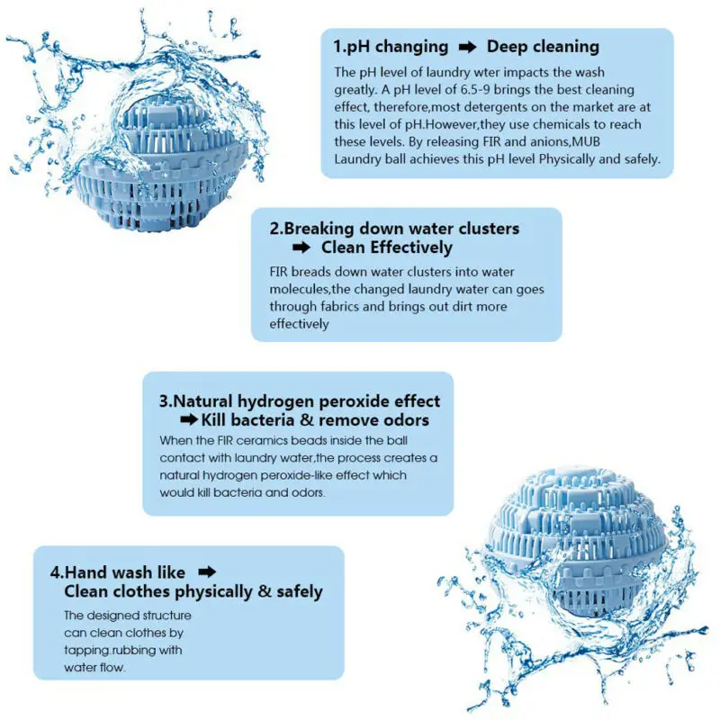 Экологичный волшебный шар для стирки без моющего средства ионная стирка в