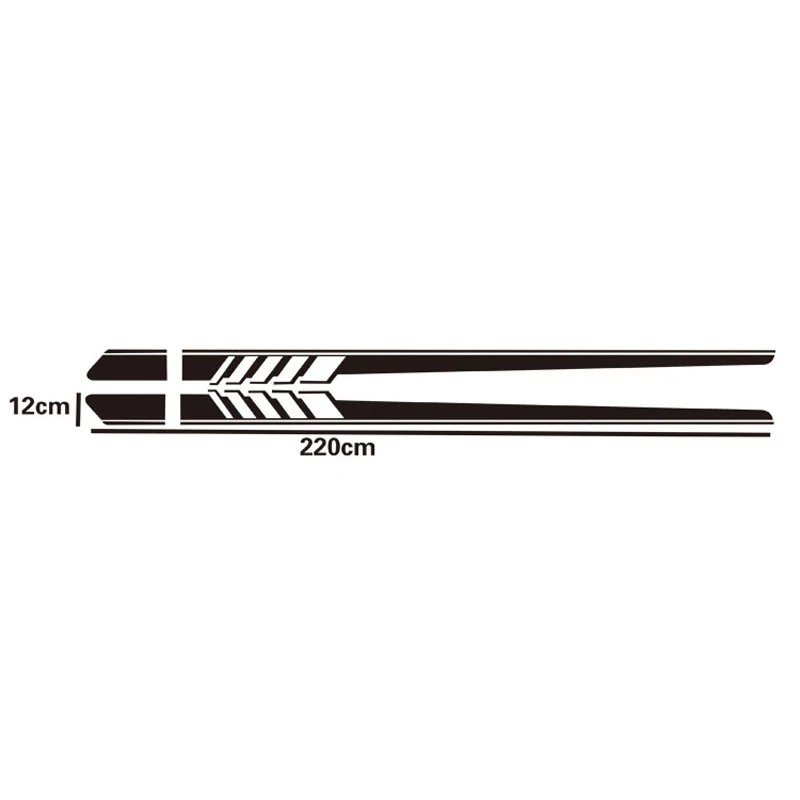 

2x Car Waist Side Skirt Decoration Stickers Decals Stripe Vinyl Waterproof for Toyota VW BMW Audi Truck SUV Jeep Kia Accessories