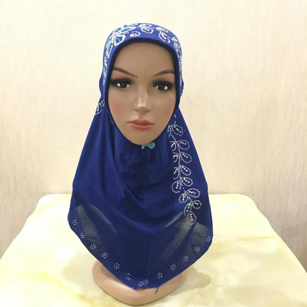 

Women Headscarf Summer Double Colors Peacock Pattern Rhinestone Design HeadWrap Scarf for Party Femme scarves Plus Size