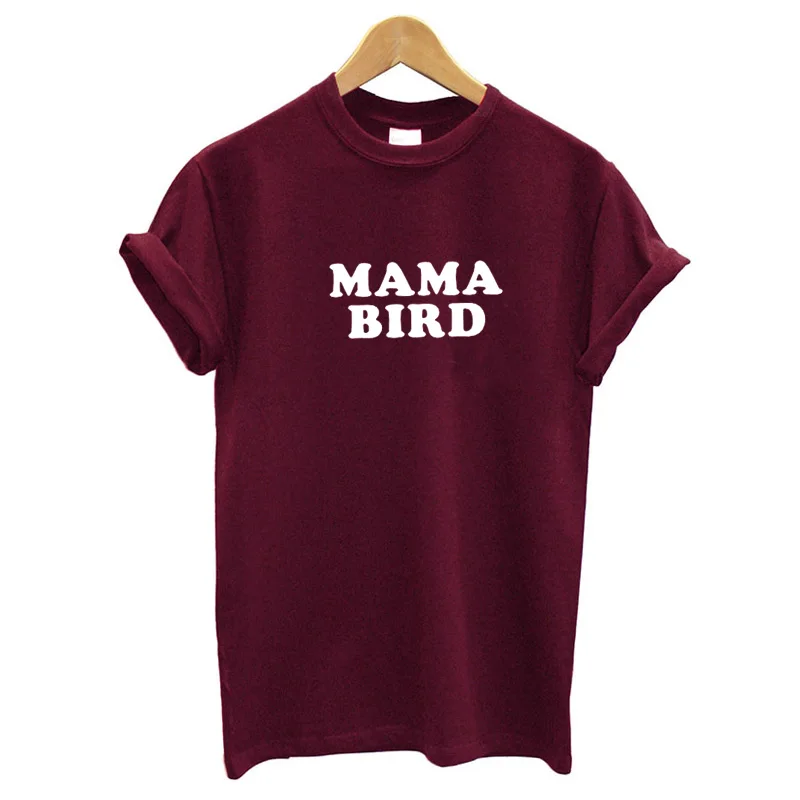 EnjoytheSpirit женская футболка оригинальная Mama футболка с рисунком птицы белая футболка мягкая хлопковая женская футболка с буквенным принтом хорошее качество