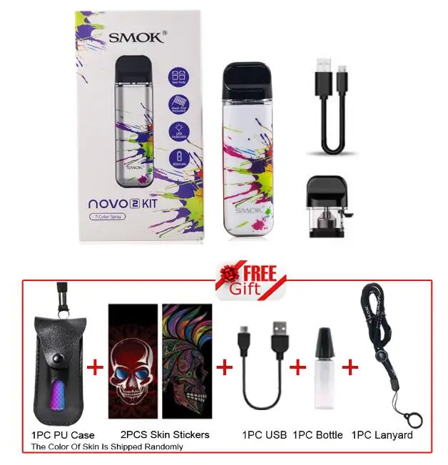 NOVO 2 Resin Spray SMOK Novo 2 комплект 800 мАч батарея электронная сигарета вейп мини Vape с картриджем Pod катушки атомайзер S NORD PRM40 - Цвет: NOVO 2 Resin Spray