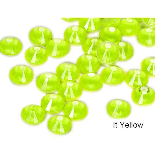 lt Yellow Высококачественные стразы, красочные неоновые стразы, фосфоресцирующие Электрические наклейки для ногтей, неоновые стразы s украшения для одежды F0192 - Цвет: lt Yellow