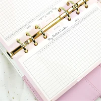 40 sheets habbit tracker notebook inner pages cute stationery 6 holes a5a6 refills loose leaf binder organizer notebook
