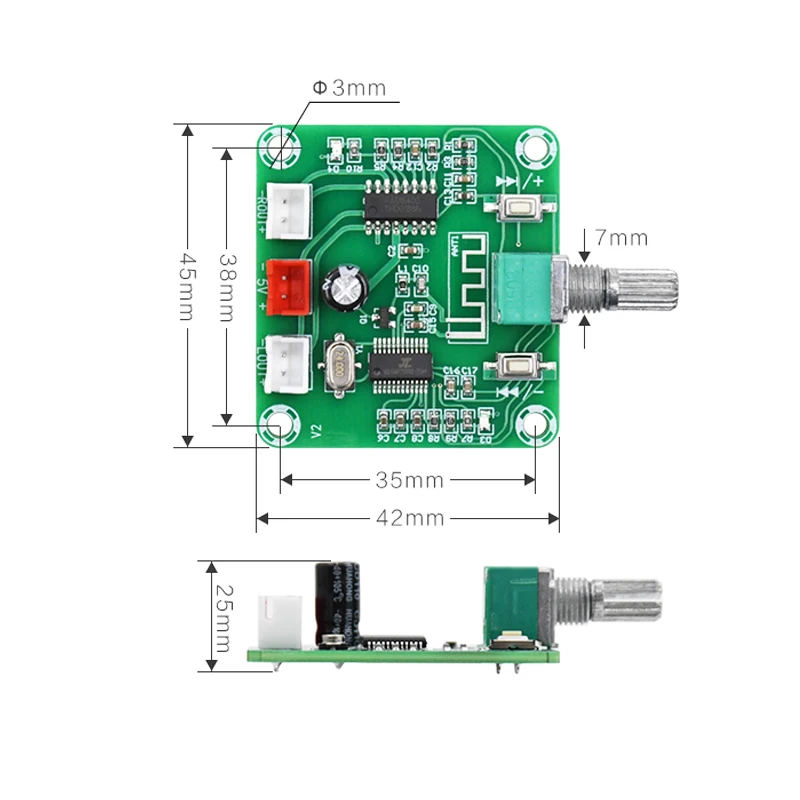 PAM8403 Bluetooth 5 0 усилитель мощности двухканальный 2*5 Вт стерео цифровая аудио Плата HD
