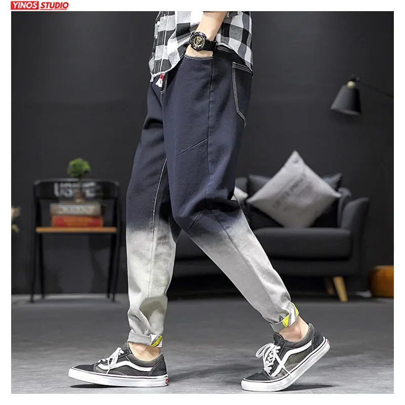 Дропшиппинг осенние японские мужские плотные брюки однотонные уличные