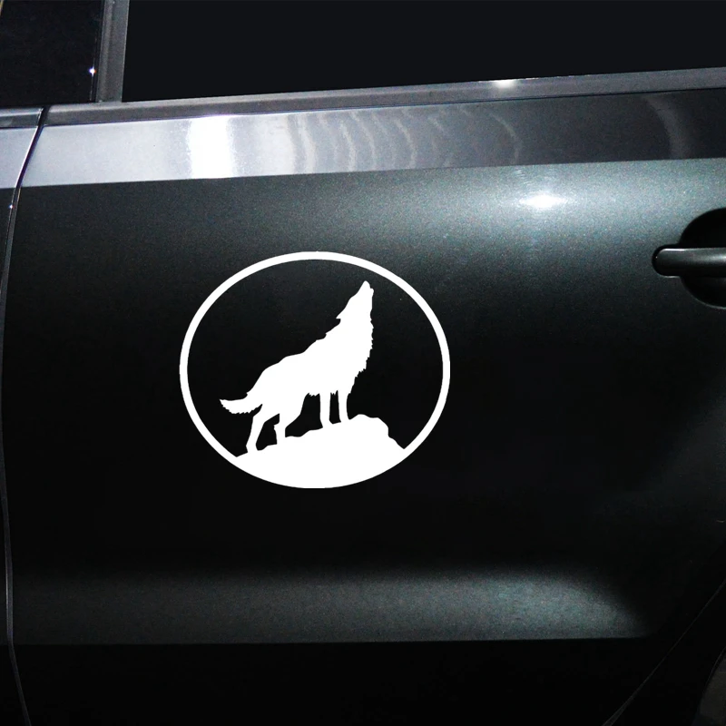 

Funny Creativity Howling Wolf Car Sticker Vinyl Decals Waterproof Motorcycle Sticker PVC 17cm X 15cm