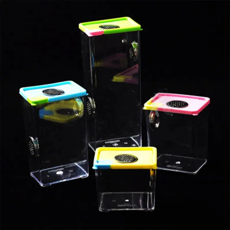 Прозрачная акриловая коробка для кормления рептилий зернистая молитвенная