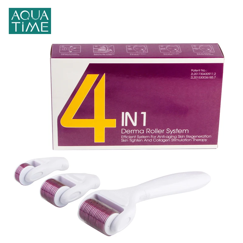 DRS 4 in1 Дерма ролик профессиональный набор microneedling дермы кожи для лица и тела