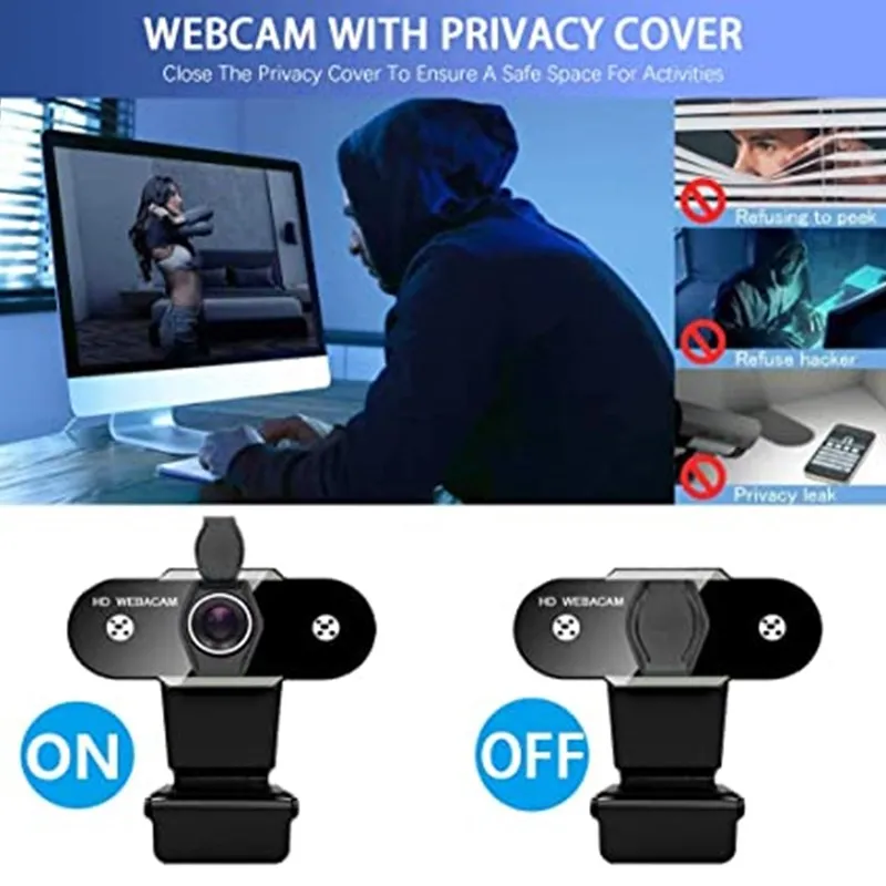 Веб-камера 2K с монитором микрофона веб-камерой Plug &amp Play USB Web a видеокамера для ПК