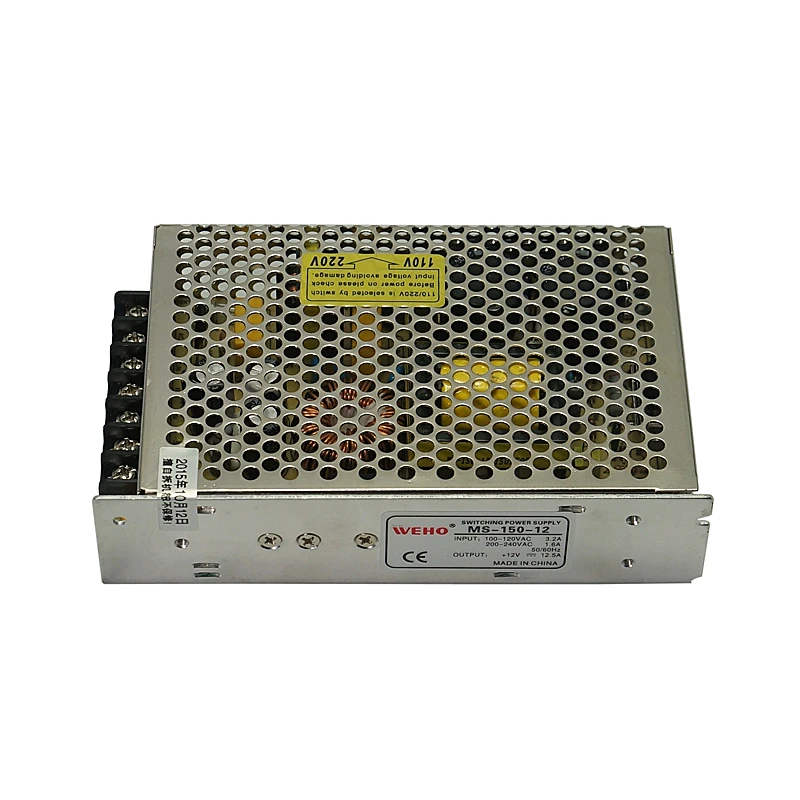 

Power Supply 12V 150W 12V 12.5A Unit AV DC Converter MS-150-12 12V 15V 24V 36V 48V Power Suplly 150w Mini Size for LED CNC BGA