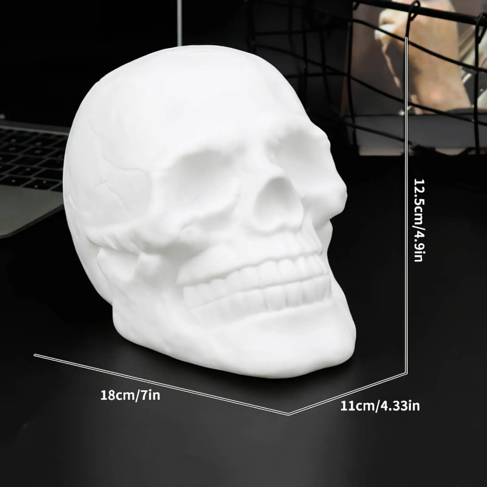 СВЕТОДИОДНЫЙ ночник в виде головы черепа цветная атмосфера дистанционное