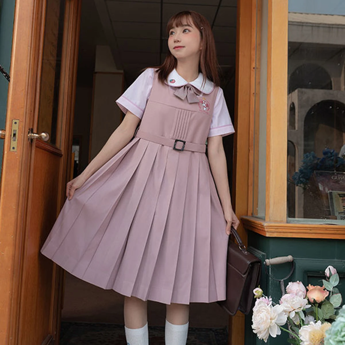 

Y2k JK Kawaii Cartoon Embroidery Dress Korean Casual Black Sleeveless Dress Ulzzang Harajuku Sweet Summer Dress 2021