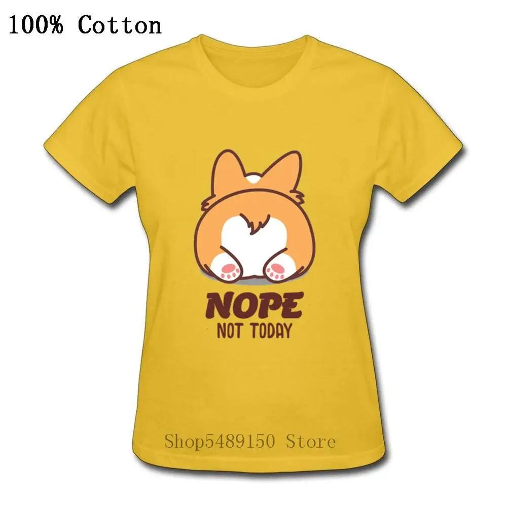 

Женская одежда, милые топы с принтом животных, летняя повседневная футболка с мультяшным корги и ягодицами для девочек, топ с круглым вырезо...