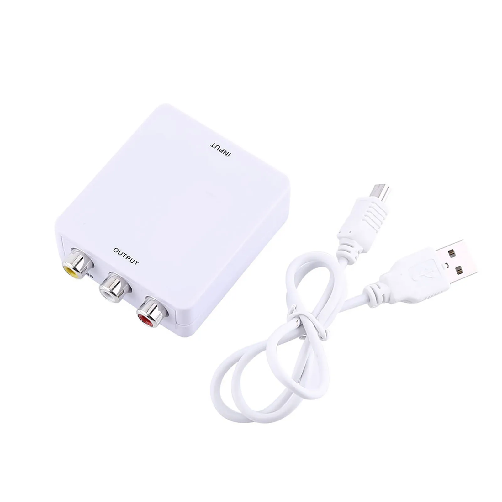 Portable Mini Digital Compatible to RCA Composite Video Audio AV CVBS Adapter New Converter 720p/1080p Hot Sale |