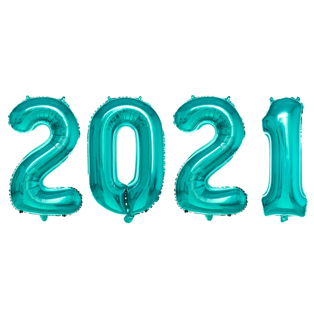 

4Pcs/Lot 16/32/40inch 2021 Happy New Number Foil Balloons Rainbow Helium Globos 2020 Graduation Christmas Eve Party Decorations