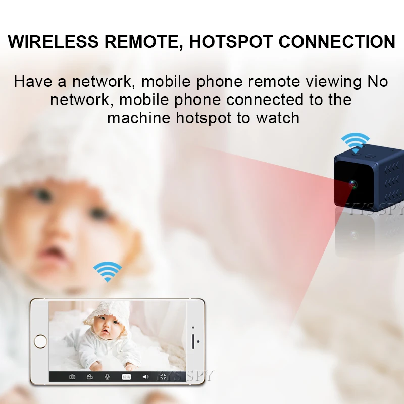 HD мини Wi Fi камера P2P веб Автоматическое ночное видение датчик движения