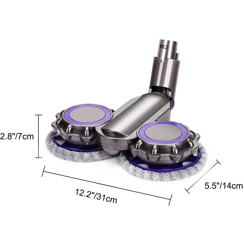 

HOT-Electric Mop Head Attachment Compatible for Dyson Vacuum Cleaner V6 Animal/V6 Motorhead/DC58/DC59/DC61/DC62/DC74 Model