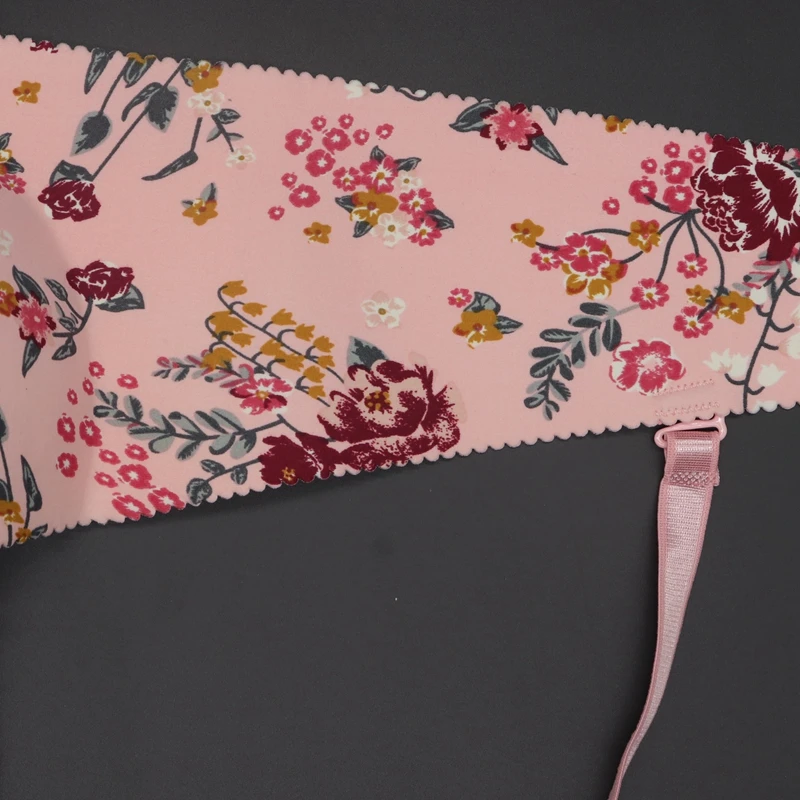 

Softrhyme Soft Bralette Print Floral Seamless Bras for Women Wireless Push Up Bra Comfortable Underwear Ladies Sexy Lingerie