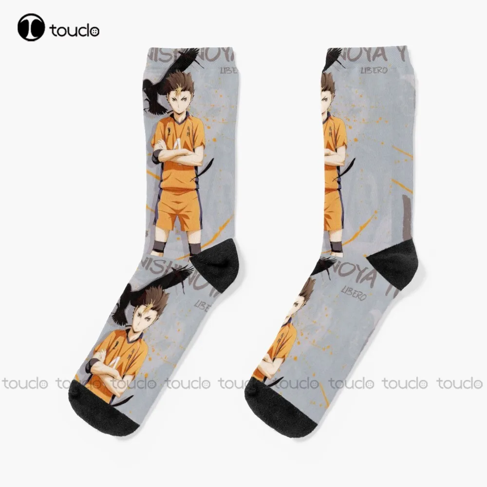 

Haikyuu Nishinoya Yū Nishinoya Haikyuu Kageyama Socks Womens Winter Socks Christmas Gift Custom Unisex Adult Teen Youth Socks
