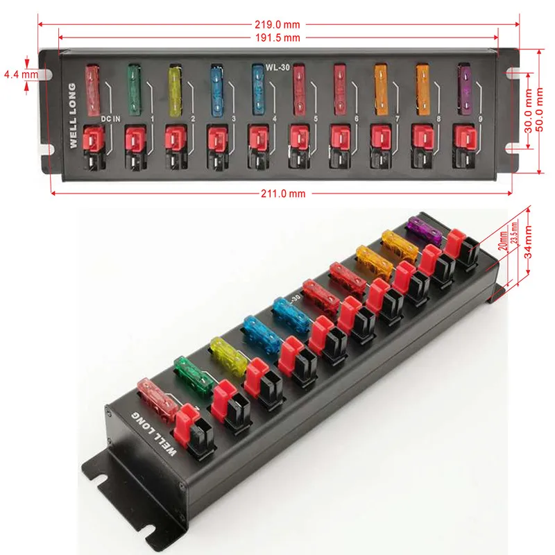 WL-30 10-Порты и разъёмы разветвитель Powerpole компонентов Андерсон полюс DC 36V 45A. (art.: 3920b760f4e11) - 3920b760f4e11