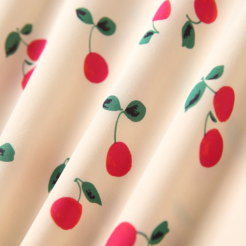 

100% Natural Silk 2021 Summer Dresses Elegant Fashion V-neck Short Sleeve Print Ruffles Pure Real Silk Women Mermaid Long Dress