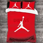 Красное одеяло для баскетбола с 2 наволочками, Комплект постельного белья из мягкой микрофибры, пододеяльник